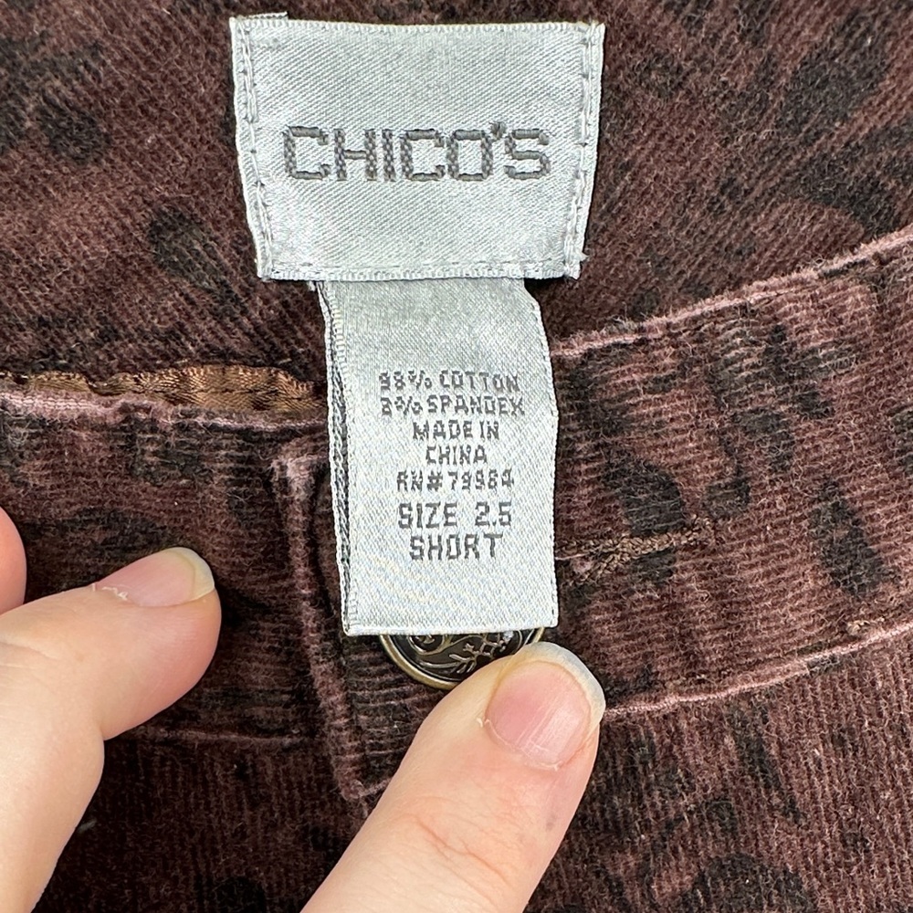 Chico's VTG Academic Countryside Rquestrian Corduroy Jacket/Pants Set Sz3/2.5S - Picture 14 of 16